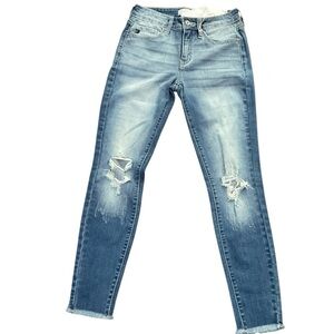 KanCan Mid Rise Ankle Skinny Light Blue Denim Jeans Size 5